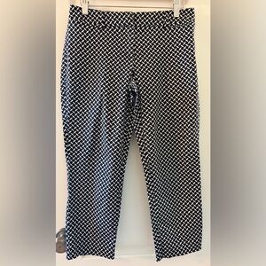 New York & Company Black and White Geometric Print Pants Size 2